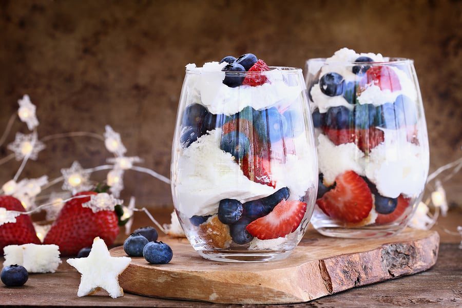 red white and blue fruit dessert