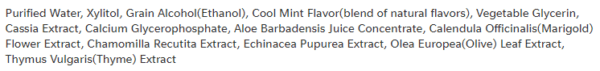 A close up of the word " cool mint flavor ".