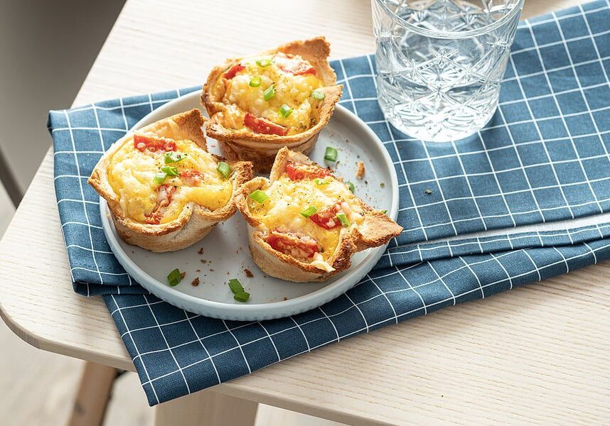 egg cups wrapped in bacon