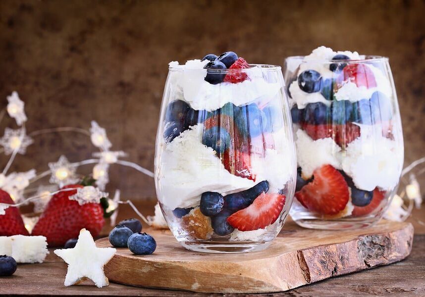 red white and blue fruit dessert